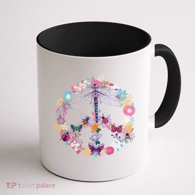 Flower Peace Bugs Coffee Mug back
