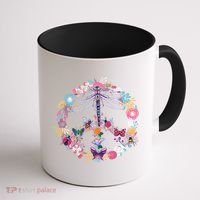 Flower Peace Bugs Coffee Mug thumb 1