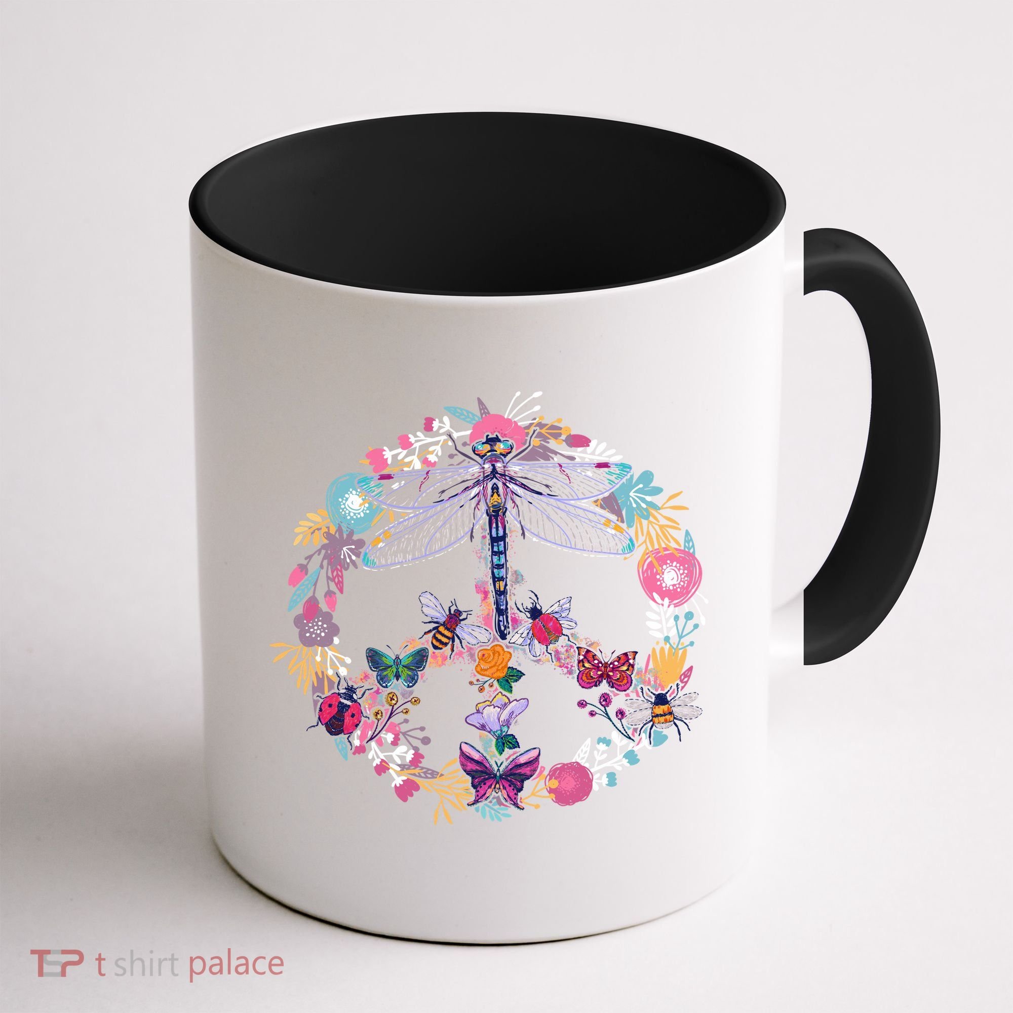Flower Peace Bugs Coffee Mug