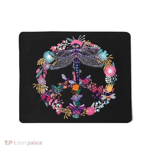 Flower Peace Bugs Mousepad in the selected color