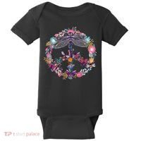 Flower Peace Bugs Baby Bodysuit thumb 0