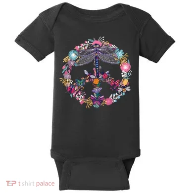 Flower Peace Bugs Baby Bodysuit