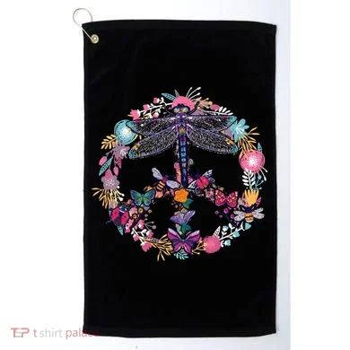 Flower Peace Bugs Golf Towel