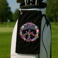 Flower Peace Bugs Golf Towel thumb 2
