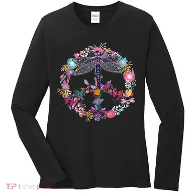 Flower Peace Bugs Women's Long Sleeve Shirt