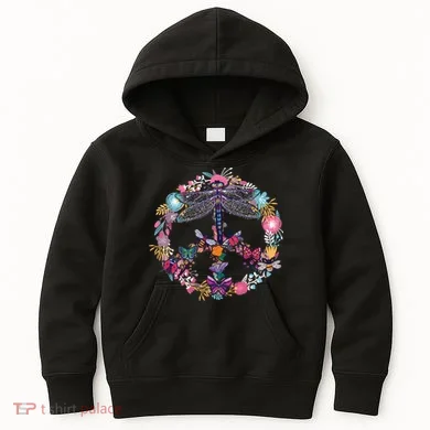 Flower Peace Bugs Kids Hoodie