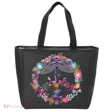 Flower Peace Bugs Tote Bag