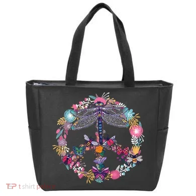 Flower Peace Bugs Tote Bag