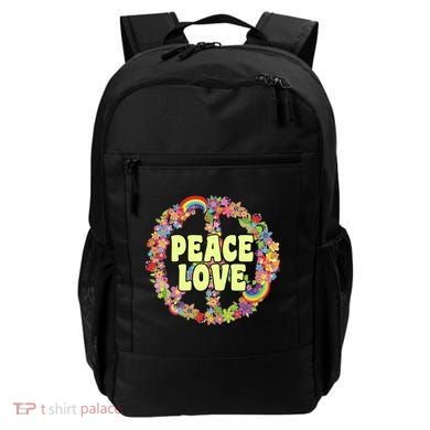 Flower Peace Love Sign Backpack