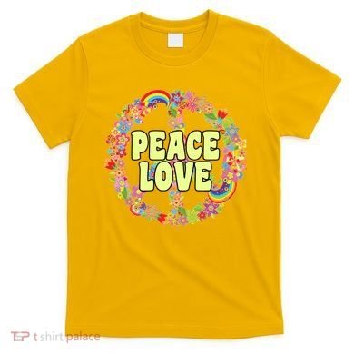 Flower Peace Love Sign T-Shirt
