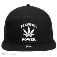 Flower Power 7 Panel Mesh Trucker Snapback Hat thumb 0