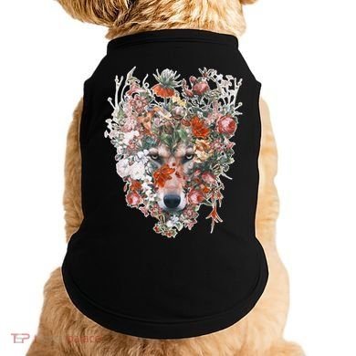 Flower Wolf Wilderness Floral Doggie Tank