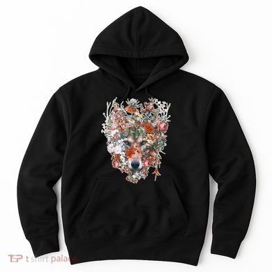 Flower Wolf Wilderness Floral Hoodie