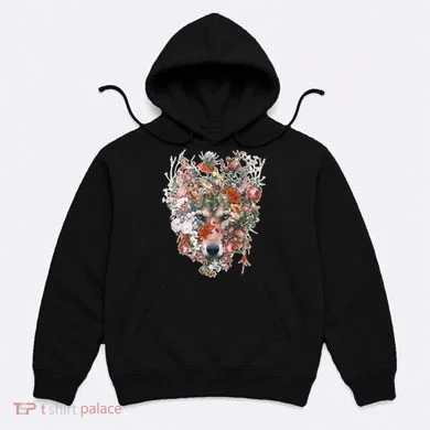 Flower Wolf Wilderness Floral Hoodie