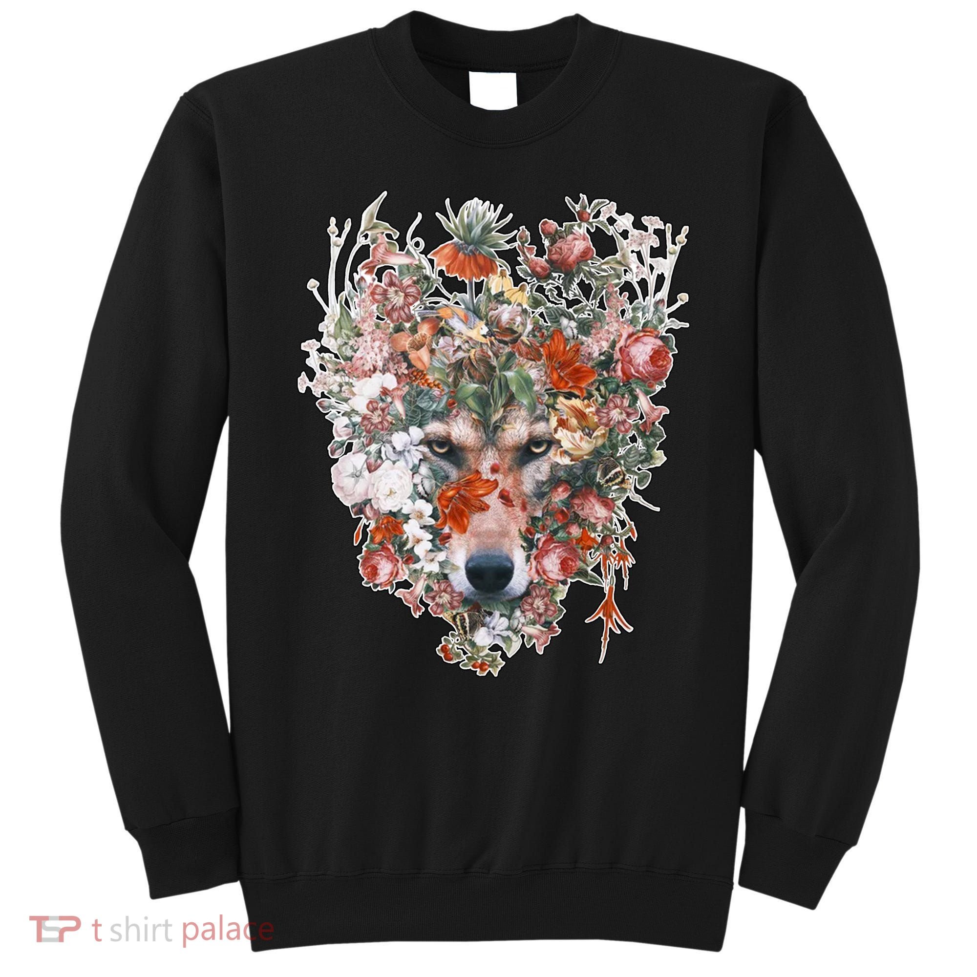 Flower Wolf Wilderness Floral Sweatshirt