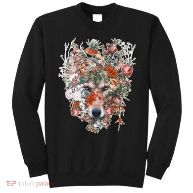 Flower Wolf Wilderness Floral Sweatshirt