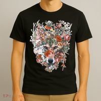 Flower Wolf Wilderness Floral T-Shirt thumb 3