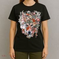 Flower Wolf Wilderness Floral T-Shirt thumb 4