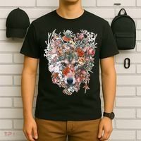 Flower Wolf Wilderness Floral T-Shirt thumb 6