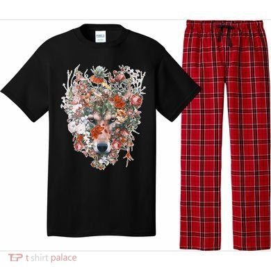 Flower Wolf Wilderness Floral Pajama Set