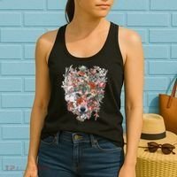 Flower Wolf Wilderness Floral Women's Tank Top thumb 2