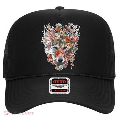 Flower Wolf Wilderness Floral Hat