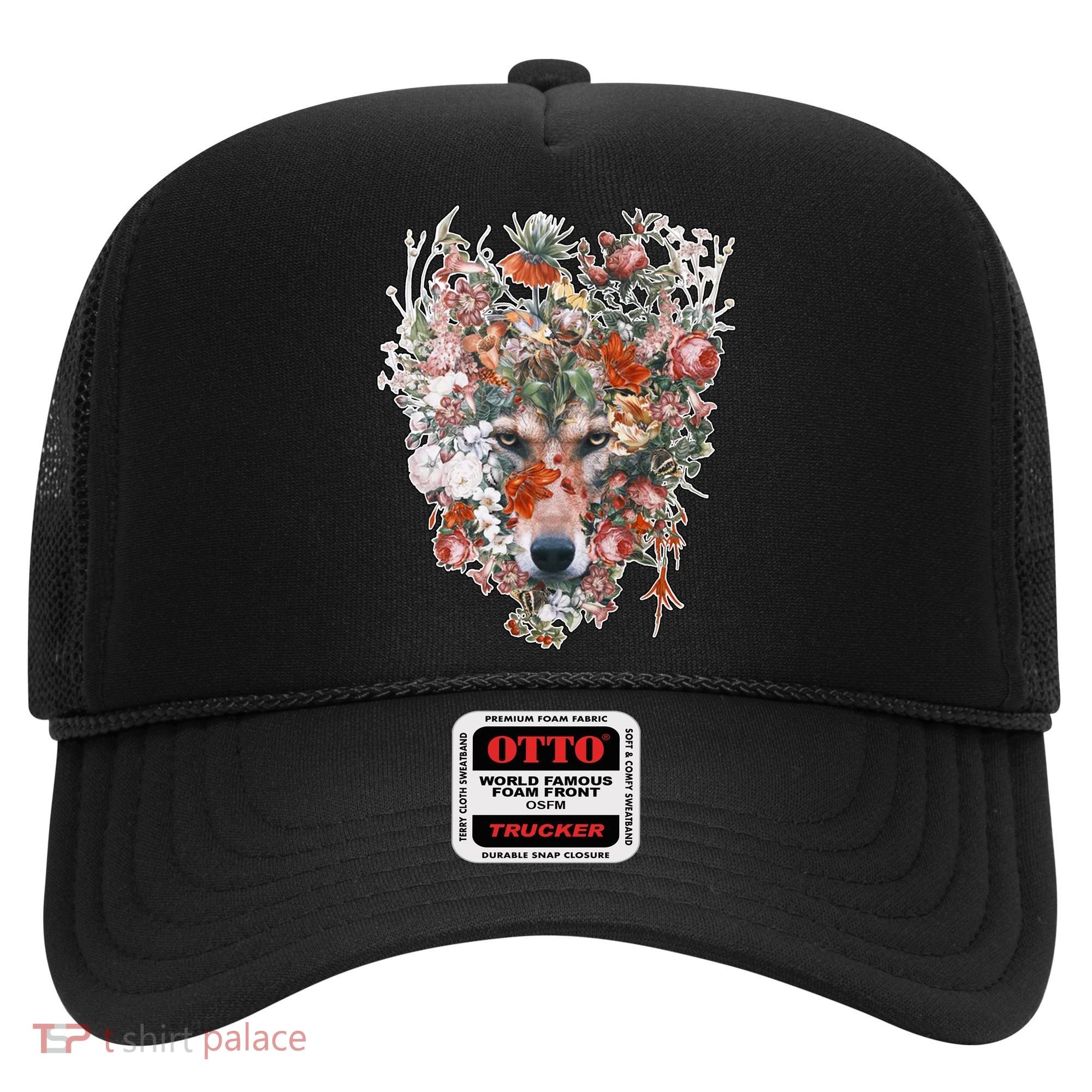 Flower Wolf Wilderness Floral Hat