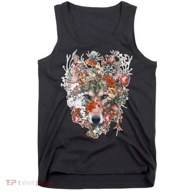 Flower Wolf Wilderness Floral Tank Top