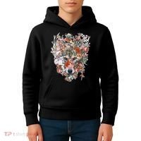 Flower Wolf Wilderness Floral Kids Hoodie thumb 4