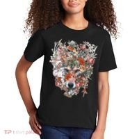 Flower Wolf Wilderness Floral Kids T-Shirt thumb 2