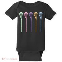 Funny Lacrosse Player Girl Gift Lax Sticks Cute Gift Baby Bodysuit thumb 0