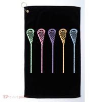 Funny Lacrosse Player Girl Gift Lax Sticks Cute Gift Golf Towel thumb 0