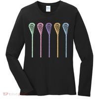 Funny Lacrosse Player Girl Gift Lax Sticks Cute Gift Women's Long Sleeve Shirt thumb 0