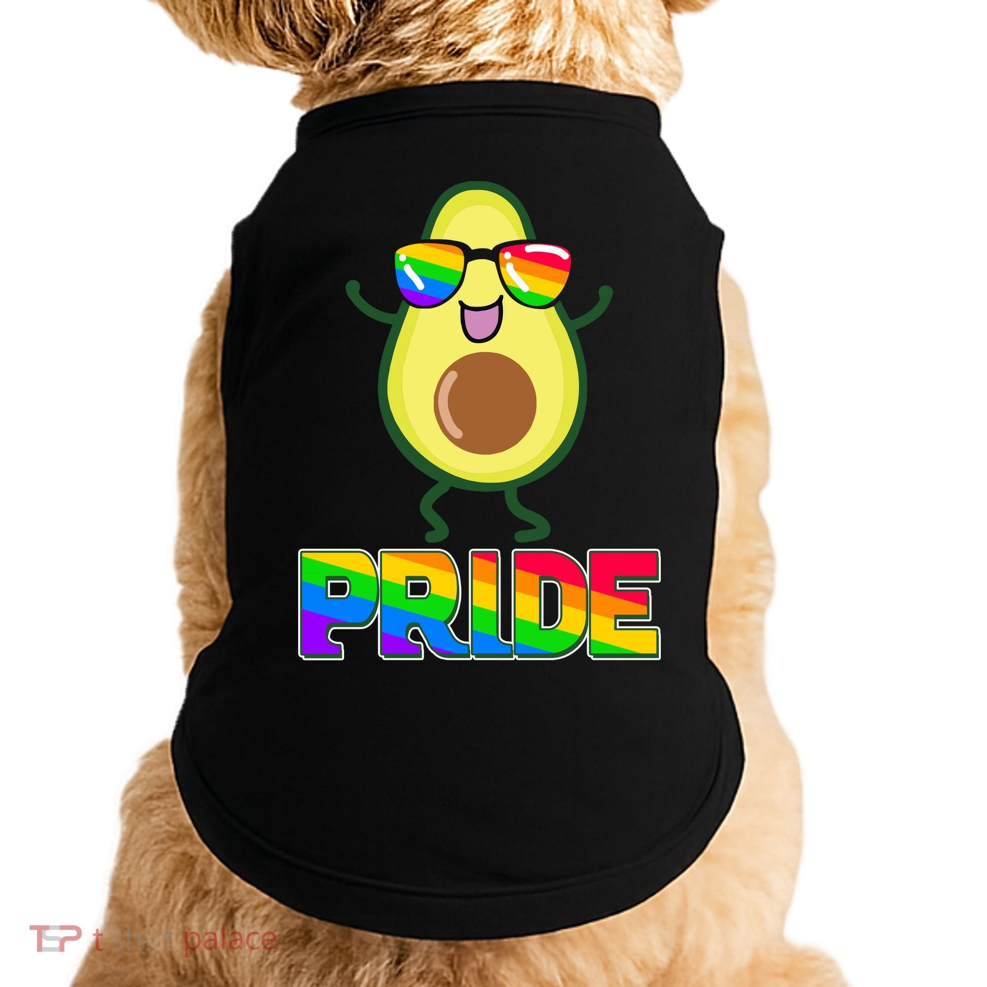 Funny LGBT Pride Avocado Doggie Tank