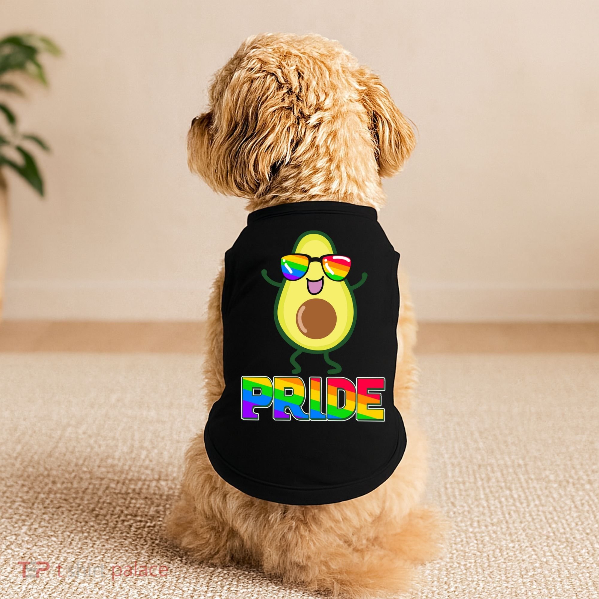 Funny LGBT Pride Avocado Doggie Tank