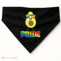 Funny LGBT Pride Avocado USA-Made Doggie Bandana thumb 0
