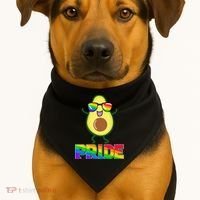Funny LGBT Pride Avocado USA-Made Doggie Bandana thumb 1