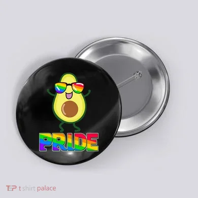 Funny LGBT Pride Avocado Button