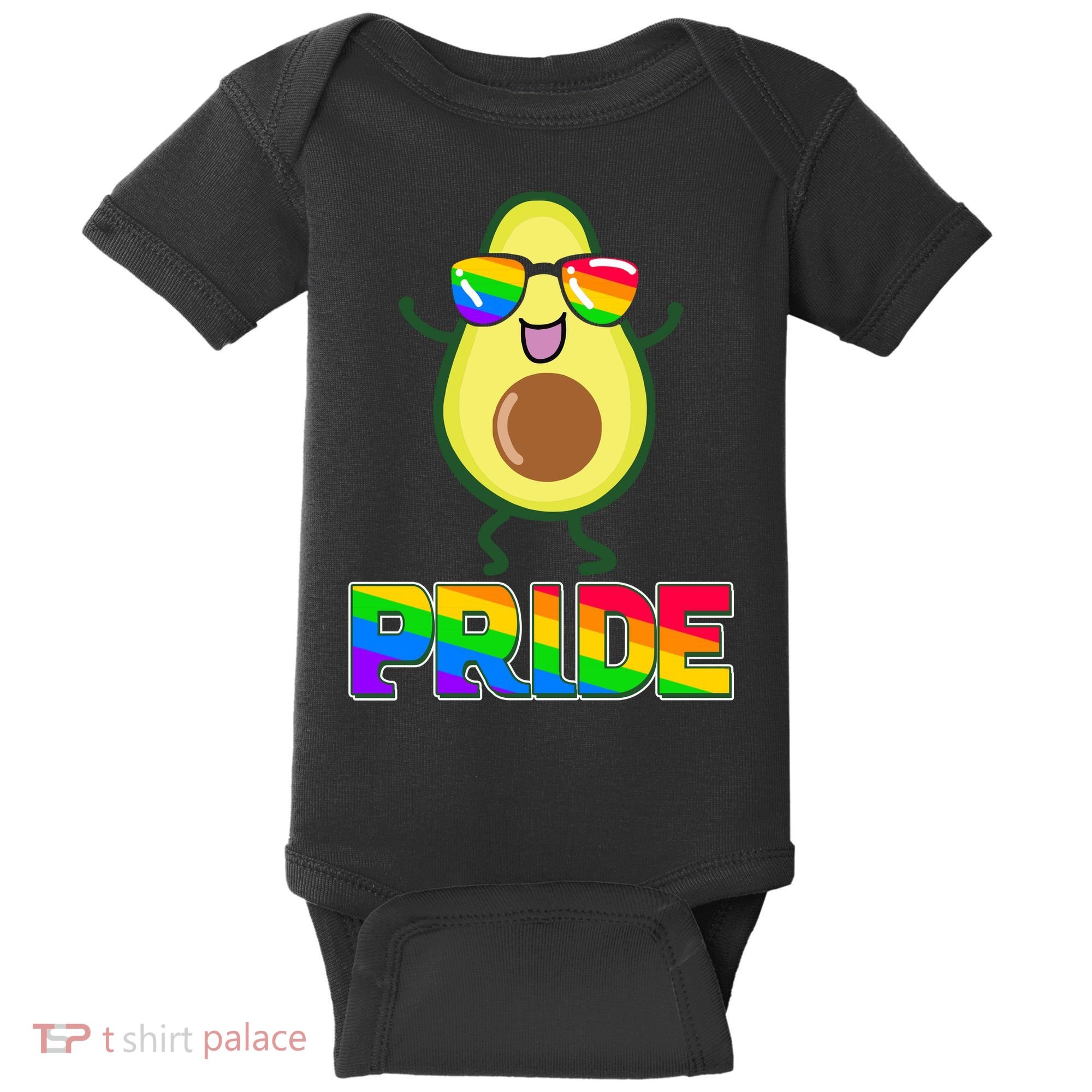 Funny LGBT Pride Avocado Baby Bodysuit
