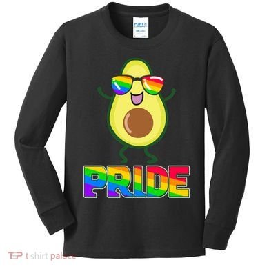 Funny LGBT Pride Avocado Kids Long Sleeve Shirt