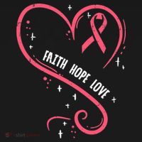 Faith Love Pink Fighting Hope Funny Breast Cancer Awareness T-Shirt thumb 7