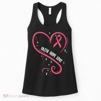 Faith Love Pink Fighting Hope Funny Breast Cancer Awareness Women's Tank Top thumb 0