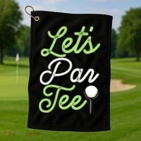 Funny Lets Par Tee Golf Tee Golf Towel thumb 1