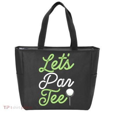 Funny Lets Par Tee Golf Tee Tote Bag