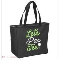 Funny Lets Par Tee Golf Tee Tote Bag thumb 2