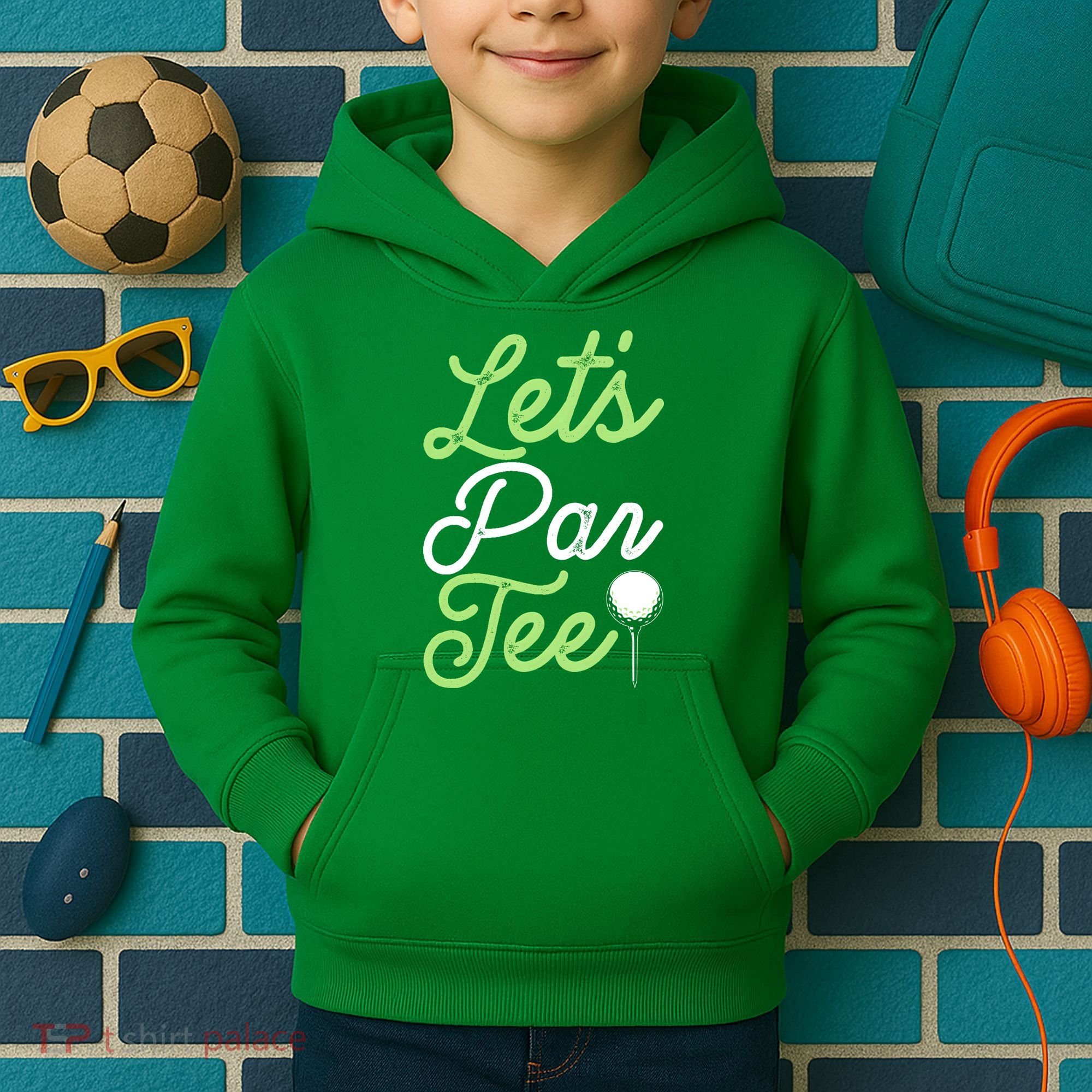 Funny Lets Par Tee Golf Tee Kids Hoodie