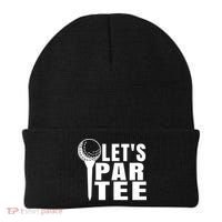 Funny Let's Par Tee Funny Golf For Golfer Partee Beanie thumb 0
