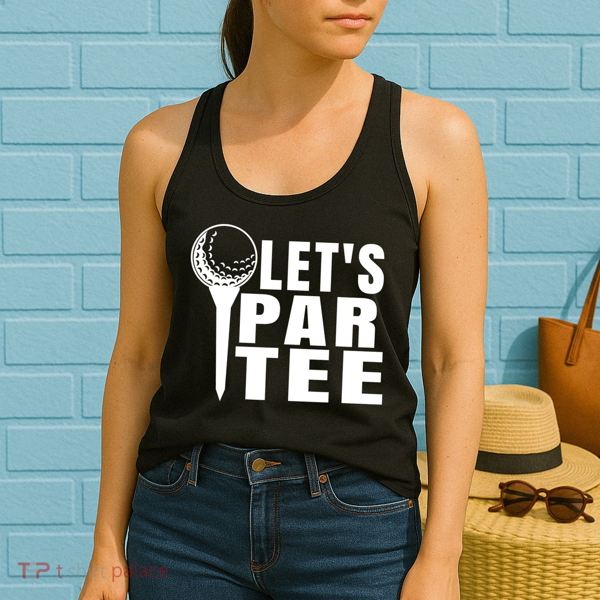 Funny Let's Par Tee Funny Golf For Golfer Partee Women's Tank Top