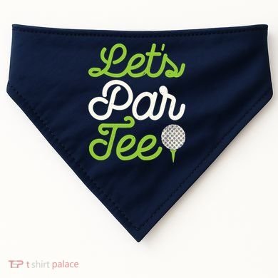 Funny Lets Par Golf Player Golfer Dad Papa Gift USA-Made Doggie Bandana