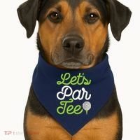 Funny Lets Par Golf Player Golfer Dad Papa Gift USA-Made Doggie Bandana thumb 1